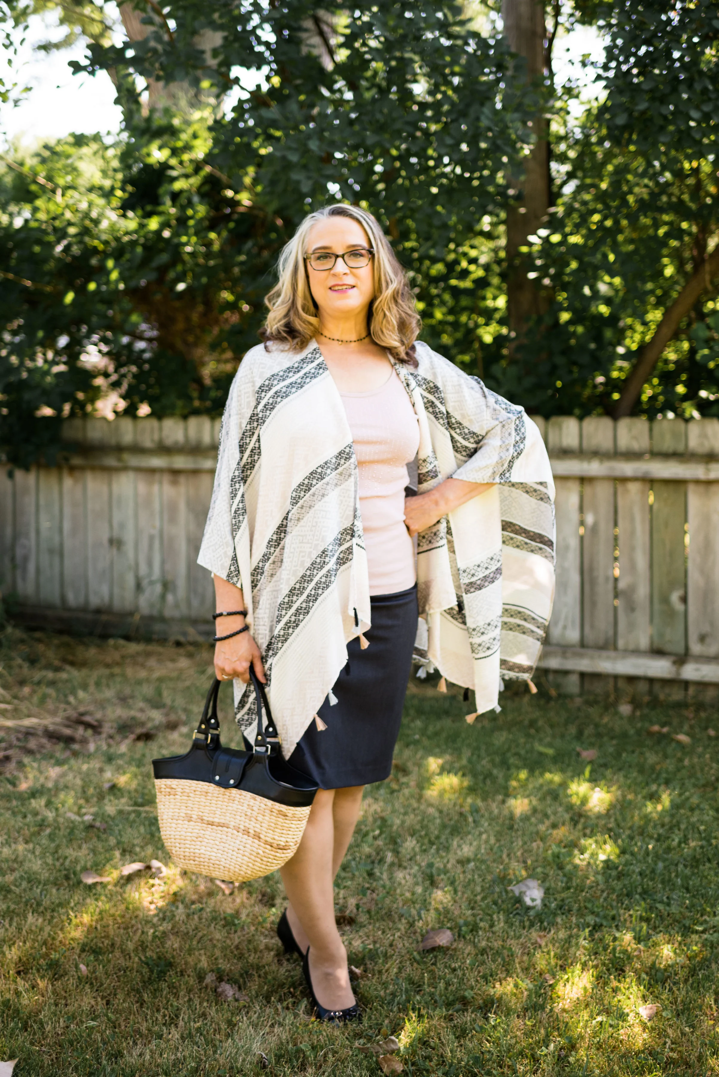 Kimono and hotsell skirt outfit